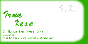 irma kese business card